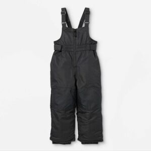 Toddle Boys Black Heavyweight Snow Bib Overalls Size 2T NWT.
